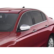 Хромированные нижние молдинги стекол (нерж сталь) OmsaLine SW (6 шт.) для Fiat Tipo 2016- гг
