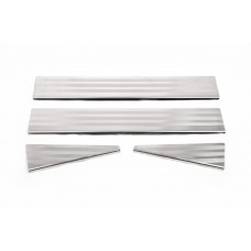 Накладки на пороги OmsaLine (4 шт, нержавейка) для Land Rover Freelander II 2006-2014 гг