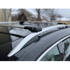 Поперечные дуги на рейлинги с замком (2 шт) до 110 см, черный для Volkswagen Tiguan 2007-2016 гг