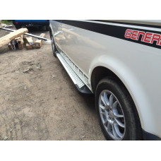 Боковые Подножки Allmond Grey (2 шт., Алюминий) Короткая База для Volkswagen T5 Transporter 2003-2010 гг