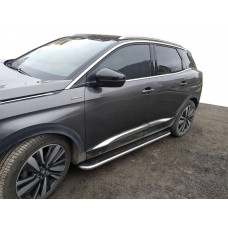 Боковые Подножки Maydos V2 (2 шт, Алюминий и Нержавейка) для Peugeot 3008 2016-2023 гг