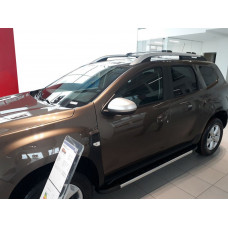 Боковые пороги DURU (2 шт, алюминий) для Dacia Duster 2018-2024 гг