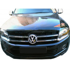 Накладки на решітку 2010-2016 (вузькі смужки, 4 шт, нерж) OmsaLine - Італійська нержавіюча сталь для Volkswagen Amarok рр