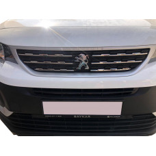 Накладки на решітку (нерж.) Carmos - Турецька сталь для Peugeot Partner/Rifter 2019- рр
