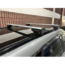 Багажник (поперечини) на інтегровані рейлінги Wizard V2 (2 шт) 115 см, Сірий для Kia Soul III 2019- рр