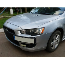 Рамка для номера (пластик) Черный Матовый для Mitsubishi Lancer X 2008- гг
