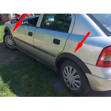 Расширители арок (SD/HB) (4 шт, черные) для Opel Astra G classic 1998-2012 гг