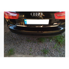 Накладка на багажник нержавейка OmsaLine - Итальянская Нержавейка для Ауди A6 C7 2011-2017 гг