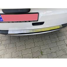 Накладка на задний бампер OmsaLine (2013-2025, Нержавейка) для Renault Kangoo