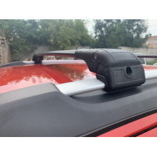 Поперечный багажник на интегрированые рейлинги WingBar (2 шт) Черный для Opel Mokka 2012-2021 гг