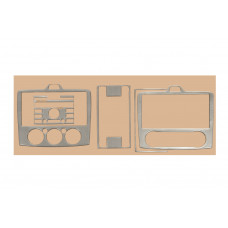Накладки на панель AC/Clima (Mini-set, Алюміній) для Ford Focus II 2005-2008 рр