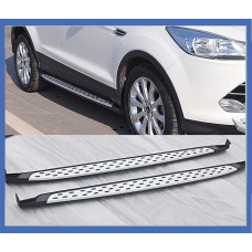 Боковые Подножки OEM-V2 (2 шт., Алюминий) для Ford Kuga/Escape 2013-2019 гг