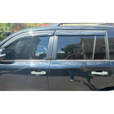 Ветровики с хромированным молдингом (4 шт, Niken) для Lexus LX570/450d 2008-2022 гг