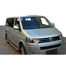Боковые пороги Fullmond (2 шт., алюминий) Короткая База для Volkswagen T5 2010-2015 гг