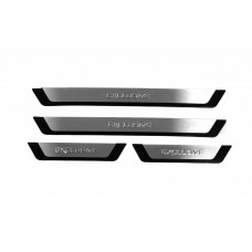 Накладки на пороги Flexill (4шт, нержавейка) Sport для Hyundai I-20 2012-2014 гг