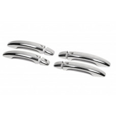 Накладки на ручки с кнопками (4 шт., нерж.) для Ауди A5 2007-2015 гг