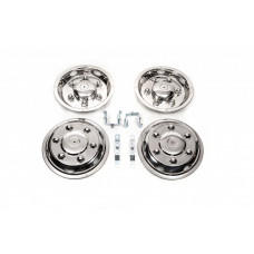 Колпаки из нержавейки Exclusive V2 (2-кольцевые, 4 шт) для Volkswagen Crafter 2006-2016 гг