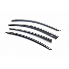 Ветровики с хромированным молдингом SD (4 шт, Niken) для Volkswagen Passat B8 2015-2023 гг