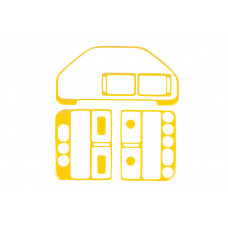 Накладки на панель (жовтий колір) для Peugeot 106 1991-2003 рр