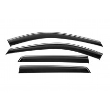 Ветровики с хромированным молдингом Niken Luxury (4 шт) для Nissan Pathfinder R53 2021- гг