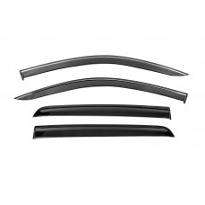 Ветровики с хромированным молдингом Niken Luxury (4 шт) для Toyota Hilux 2015- гг