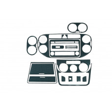 Накладки на панель приборов (2011-2015) Карбон для Volkswagen Tiguan