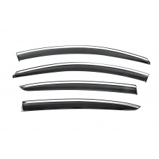 Вітровики з хромованим молдингом Niken Luxury (SD, 4 шт) для Renault Megane IV 2016-2025 рр