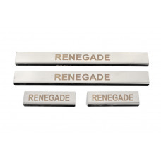 Накладки на пороги (4 шт, нерж) для Jeep Renegade