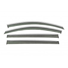 Вітровики з хромованим молдингом Niken Luxury (4 шт) для Volkswagen Touran 2010-2015 рр