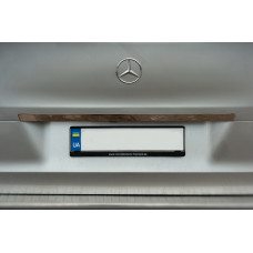 Широкая накладка из нержавейки над номером Carmos - Турецкая Нержавеющая Сталь для Mercedes Vito/V-class W447 2014- гг