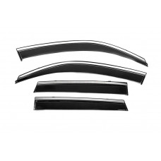 Ветровики с хромированным молдингом Niken Luxury (4 шт) для Suzuki Vitara 2015- гг