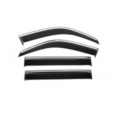 Вітровики з хромованим молдингом Niken Luxury (4 шт) для Toyota Land Cruiser 100 1998-2007 рр