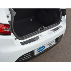 Накладка на задний бампер HB (2 шт, нержавейка) для Renault Clio IV 2012-2019 гг