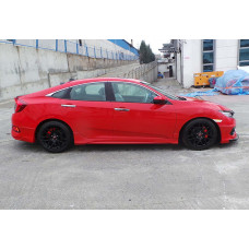 Боковые Пороги DPT V-3 (Грунтованные под Покраску) для Honda Civic Sedan X 2016-2021 гг