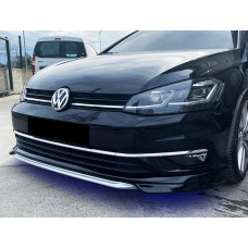 Передня Lip накладка DPT V-1 (для заводського бампера, 2017-2019, Під фарбування) для Volkswagen Golf 7/E-Golf рр
