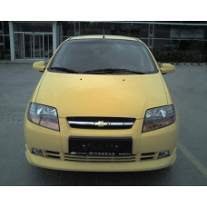 Накладка на передний бампер (под покраску) для Chevrolet Aveo T200 2002-2008 гг