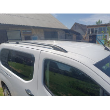 Рейлинги OmsaLine Solid (2 шт, черные) Короткая База для Opel Combo 2019- гг