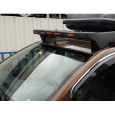 Козирьок лобовога скла V1 (LED, чорний мат) для Dacia Duster 2008-2018 рр