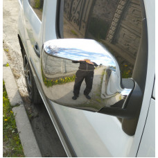 Накладки на Зеркала 2008-2013 (2 шт) Carmos - Хромированный пластик для Renault Kangoo