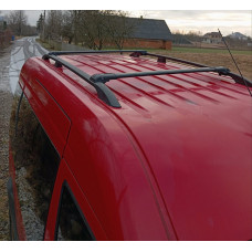 Черные рейлинги Макси база, Пластиковые ножки для Ford Connect 2002-2006 гг