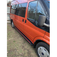 Боковые Подножки Maya Red (2 шт., Алюминий) L1 (короткая) для Ford Transit 2000-2014 гг
