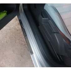 Накладки на пороги нержавейка Carmos V2 (4 шт) для Volkswagen Golf 6 2008-2014 гг