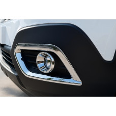 Хром накладки на противотуманные фары Libao (2 шт, пластик) для Opel Mokka 2012-2021 гг