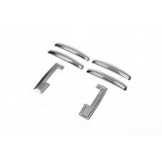 Хромированные Накладки на Ручки (4 шт., Нержавейка) OmsaLine - Итальянская Нержавейка для Dacia Dokker 2013-2022 гг
