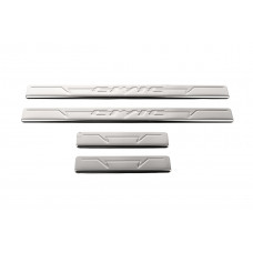 Накладки на пороги OmsaLine V1 (4 шт, нержавейка) для Honda Civic Sedan VIII 2006-2011 гг