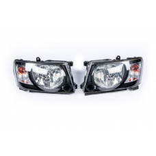 Передние Фары Safari Black (2004-2008, 2шт) для Nissan Patrol Y61