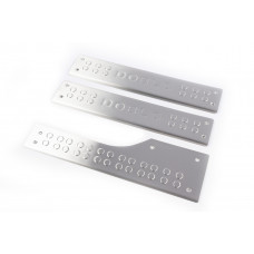 Накладки на внутренние пороги Carmos нержавейка 3 шт, Carmos - турецкая сталь для Fiat Doblo II 2010-2022 гг