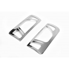 Хром Накладки на Задние Фонари Вариант №2 (2 шт, Нержавейка) для Ford Connect 2010-2013 гг