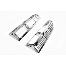 Хромированные накладки на задние фонари (2 шт., пластик) для Fiat Talento 2016- гг