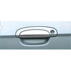 Хромированные Накладки на Ручки (4 шт) OmsaLine - Итальянская Нержавейка для Hyundai Getz 2002- гг